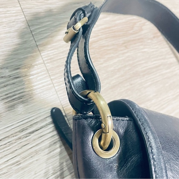 Black Leather Shoulder Bag Hand Bag Gorgeous Hardware The Trend - Picture 15 of 17